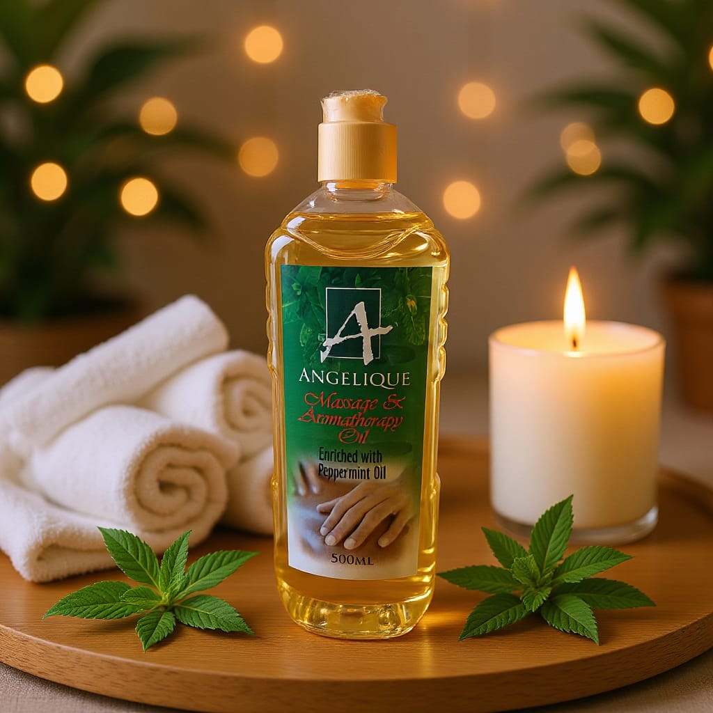 500ML Massage Aromatherapy Oil Enrichech with peppermint Oil